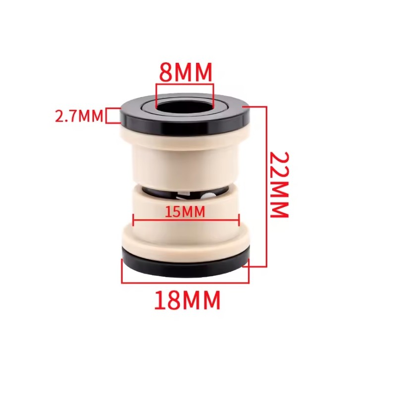 Bucșe amortizoare ID 8mm - OD 12mm - 22 24 32 44 50 52 54 68mm KROXNE - 1  