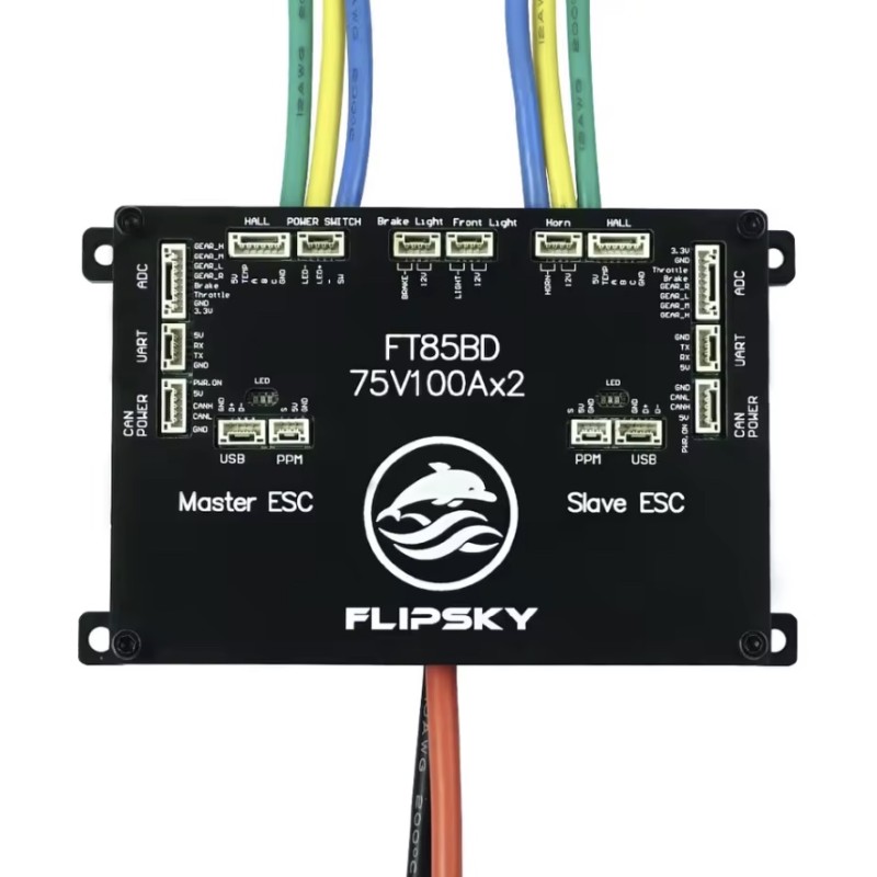 Kontroller Flipsky FT85bd ESC s alyuminiyevym korpusom dlya elektroskeytborda, velosipeda, skutera ili mototsikla KROXNE - 1  