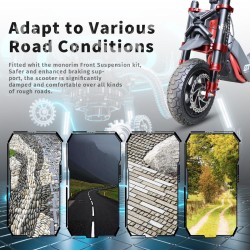 Vordere Federung Monorim MZ3 Plus Dual Air fuer Segway ZT3 mehr Komfort  - 13  