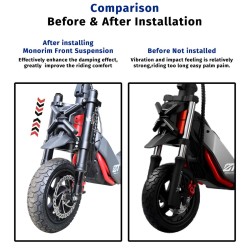 Monorim MZ3 2.0 Vorderfederung mit 160mm Bremsscheibe für Segway ZT3 E-Scooter  - 9  