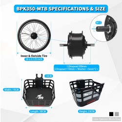 Kit Monorim BPK350 motor 380w - bateria incluída para bicicleta elétrica  - 7 Kit de potência para bicicleta elétrica Monorim BP