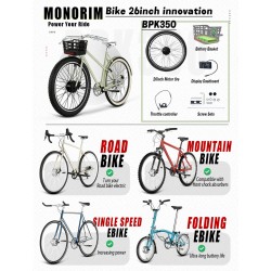Zestaw konwersyjny Monorim BPK350 motor 380w - bateria w zestawie  - 20 Monorim BPK350 zestaw do przekształcenia roweru w e-bike