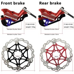 Complete Monorim EB01 4-piston hydraulic brake kit - levers, calipers, cable and brake disc Monorim - 1 Complete Monorim EB01 4-