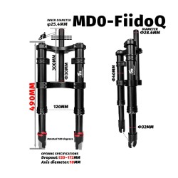 Perednia pidviska Monorim MD0-FiidoQ  - 8 
Sumnisnist: perednia pidviska Monorim MD0-FiidoQ dlia Fiido Q (Q1/Q1S) ta sumisnykh m