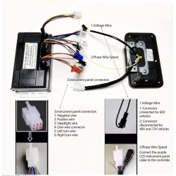 Brushless sine wave motor controller kit 48V 84V 50A 3000W with throttle and display  - 12 Product list

50A controller + 1 thro