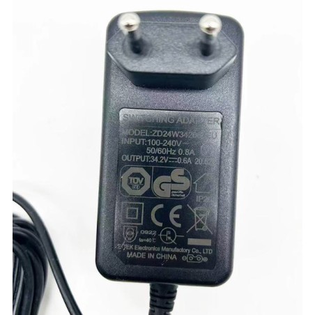 Stovsuger-lader 34,2V 0,6A (ZD24W342060EU) netadapter  - 1 Kompatibel 34,2V 0,6A: til stovsugere med disse specifikationer.Stabi
