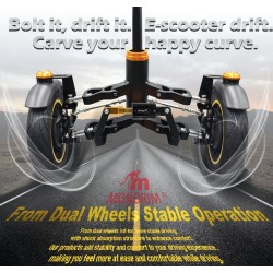 Suspensao dianteira de roda dupla Monorim X3 Max Air para Ninebot Max G2: peca e amortecedor Monorim - 1 Compativel com Ninebot 
