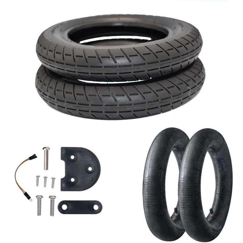 Kit ruote di marca Emove da 10 pollici per Xiaomi PRO Nero - Rosso - Bianco  - 2  