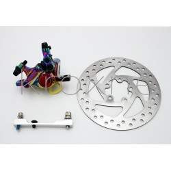 Kit de freio completo com pinça cromada xTech para Xiaomi M365, 1S, Essential, Pro2 ou M365 Pro ZOOM xTech - 2 Chrome Zoom Xtech