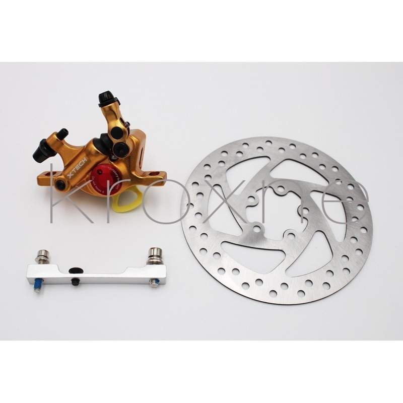 Gold xTech kompletter Bremssatz für Xiaomi M365, 1S, Essential, Pro2 oder M365 Pro. ZOOM xTech - 4 Gold xTech kompletter Bremssa