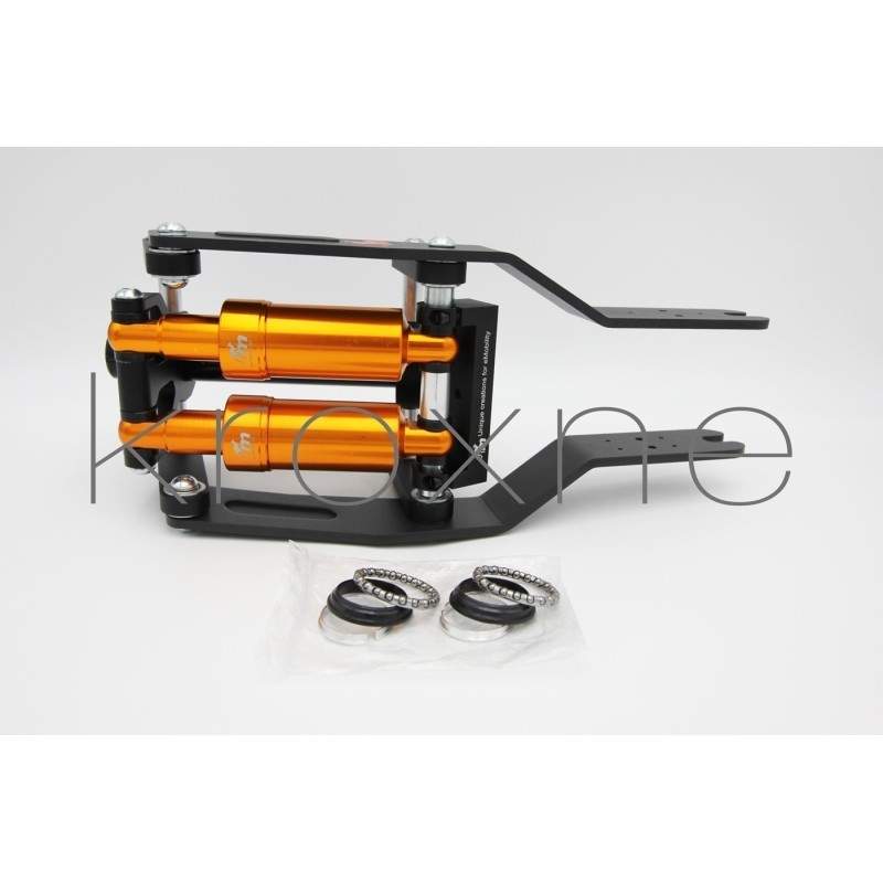 Monorim DM - amortizor dublu - suspensie față pentru scuterele electrice Xiaomi Monorim - 12 

Incluse în pachet:
- Suspensia Mo