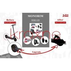 Monorim MXR1-GM bakhjulsupphängning med registreringsskyltsfäste och utdragbar stänkskärm för Ninebot Max Monorim - 24  






M
