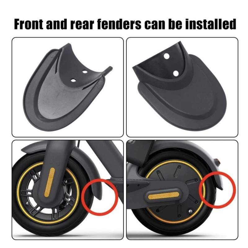 Electric Scooter Front Rear Fender Mud Retainer and Extender Kit for Electric Scooter  - 3 Electric Scooter Front Rear Fender Mu