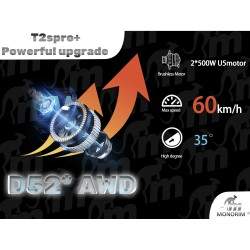 Monorim T2SPRO + 48v električni skuter visokih performansi - motor od 500 W - baterija od 14,4 Ah Monorim - 4 Monorim T2SPRO + e