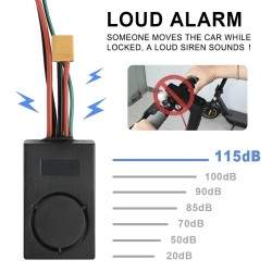 Universal tyverialarm til Xiaomi, Ninebot, Segway, Dulatron, Kaabo, Vsett eller lignende elektriske scootere  - 2 Universal tyve