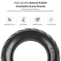 Solidna opona do skutera elektrycznego Zero 8, Zero 9, Vsett 8, Vsett 9, Kugoo X1, Kirin G2 Pro 8.5x3 Kukirin - 5 Solidna opona 