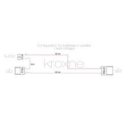 Serial connection cable for external battery compatible with scooter, electric bicycle or similar  - 2 Serial connection cable f