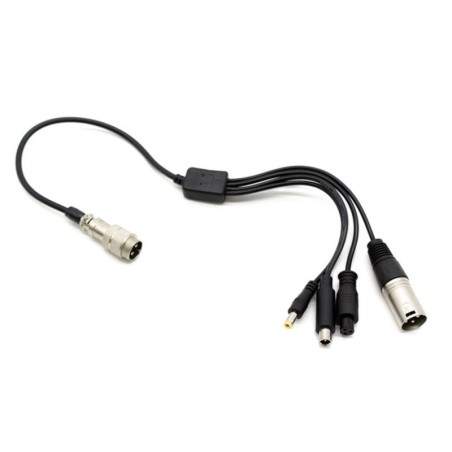 GX16 to DC5.5mm / DC8mm / XLR / GX12 charger converter cable  - 1 GX16 to DC5.5mm / DC8mm / XLR / GX12 charger converter cable
G