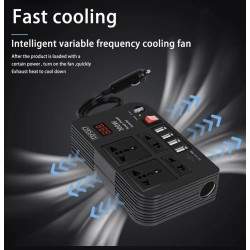 Inverter fra 12v til 220v for å lade scooter eller elsykkel i bobil / bobil  - 1 Inverter fra 12v til 220v for å lade scooter el