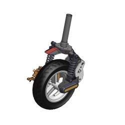 Suspensión delantera Sharkset con freno de disco para Ninebot Max G30E ll / G30 LE / G30D / G30LP, Segway Max G2 / G65.  - 1 Sus