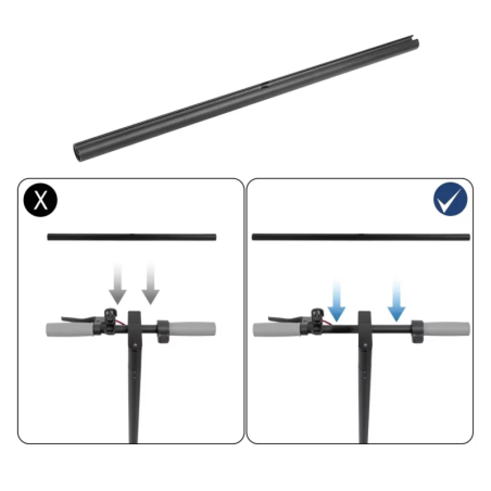Przedłużona kierownica o długości 52 cm do hulajnogi elektrycznej Xiaomi, Ninebot lub podobnych.  - 2 Przedłużona kierownica o d