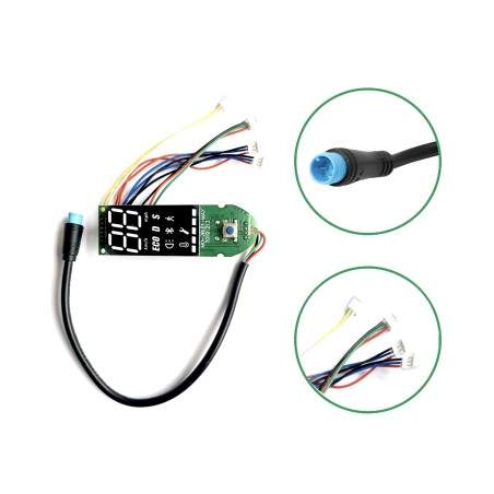 Painel de controle - tela para Ninebot Max G30 com dois cabos independentes para alavanca de freio Segway - Ninebot - 3 Painel d