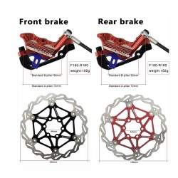 Kit completo frenos hidraúlicos Monorim EB01 de 4 pistones - manetas, pinzas, cable y disco de freno Monorim - 4 Kit completo fr
