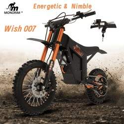 Monorim e-Moto Electric Wish007, 55 km/ch, dvigatel' 1500 Vt, akkumulyator 21 Ach, reguliruyemaya gidravlicheskaya podveska Mono