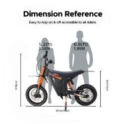 Monorim e-Moto eléctrica Wish007, 55 km/h, motor de 1500 W, batería  21Ah, suspensión hidráulica ajustable Monorim - 4 Monorim e