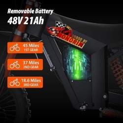 Monorim e-Moto eléctrica Wish007, 55 km/h, motor de 1500 W, batería  21Ah, suspensión hidráulica ajustable Monorim - 7 Monorim e