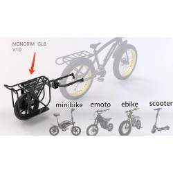 Monorim GL8 - rimorchio per portapacchi, cestino per biciclette o biciclette elettriche. Monorim - 1 Monorim GL8 - rimorchio per
