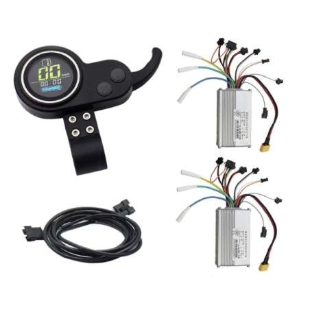 Kit de dois controladores com ecrã e gatilho para instalação de motor duplo 60v 35A (JP) KROXNE - 3  