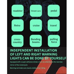 Système de détection d'angle mort étanche (angle 130º) pour scooter, vélo ou moto KROXNE - 5  