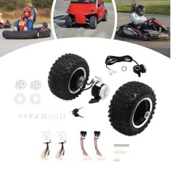 Zestaw do samodzielnej konwersji (2 silniki, kontroler i przepustnica) - Opony pneumatyczne - Gokart, Wózek inwalidzki KROXNE - 