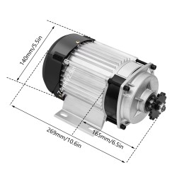 Sähköinen kolmipyöräsarja (harjaton sähkömoottori, ohjain, kaasu) 48v 500w 750w KROXNE - 21  